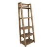 Bookcase, 5 Tier Shelves, Rustic Natural Brown Wood, Ladder Style, 72"