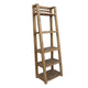 Bookcase, 5 Tier Shelves, Rustic Natural Brown Wood, Ladder Style, 72"