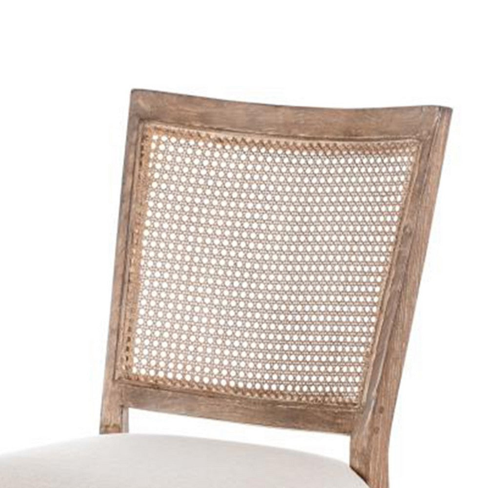 Mary Dining Side Chair Set of 2 White Classic Natural Elm Wood BM326562