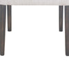 Liom Dining Side Chair Set of 2 Ash Gray Fabric Blackwash Frame BM326563