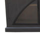 Evy Wide Sideboard Cabinet Arch Inspired 4 Glass Doors Black 96’’ BM326566