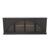 Evy Wide Sideboard Cabinet, Arch Inspired 4 Glass Doors, Black 96"