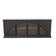 Evy Wide Sideboard Cabinet, Arch Inspired 4 Glass Doors, Black 96"