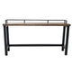 Fyan Counter Table w Rails Black Iron Base 71 Inch Rectangular Top BM326572