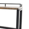 Fyan Counter Table w Rails Black Iron Base 71 Inch Rectangular Top BM326572