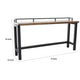 Fyan Counter Table w Rails Black Iron Base 71 Inch Rectangular Top BM326572