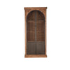 Ary Curio Cabinet Arch Iron Mesh Door 93 Inch Tall Brown Pine Wood BM326581