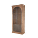 Ary Curio Cabinet Arch Iron Mesh Door 93 Inch Tall Brown Pine Wood BM326581
