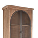 Ary Curio Cabinet Arch Iron Mesh Door 93 Inch Tall Brown Pine Wood BM326581