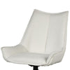 Amyra Swivel Accent Side Chair White Fabric Modern Black Iron Frame BM326582