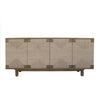 Augy Accent Cabinet Console 4 Doors Gray and Brown Pine Wood 77’’ BM326584