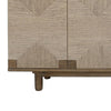 Augy Accent Cabinet Console 4 Doors Gray and Brown Pine Wood 77’’ BM326584