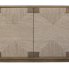 Augy Accent Cabinet Console 4 Doors Gray and Brown Pine Wood 77’’ BM326584