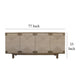 Augy Accent Cabinet Console 4 Doors Gray and Brown Pine Wood 77’’ BM326584