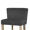 Cly Counter Stool Chair Soft Dark Gray Fabric Graywash Solid Wood BM326592