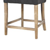 Cly Counter Stool Chair Soft Dark Gray Fabric Graywash Solid Wood BM326592