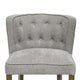 Cly Counter Stool Chair Soft Light Gray Fabric Graywash Solid Wood BM326593