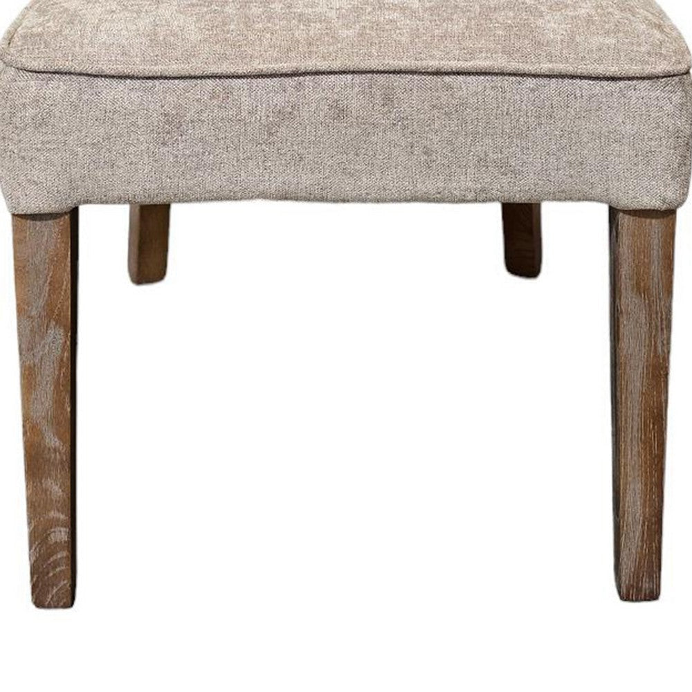 Rea Dining Side Chair Set of 2 Taupe Graywash Oak Wood 21’’ BM326596