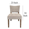 Rea Dining Side Chair Set of 2 Taupe Graywash Oak Wood 21’’ BM326596