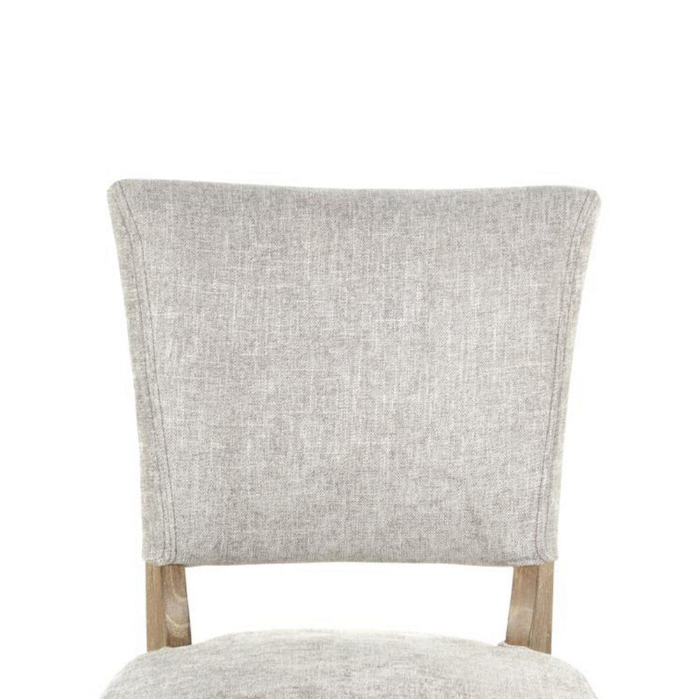 Ryna Dining Side Chair 2 Pc Light Gray Upholstery Washed Oak 20’’ BM326599