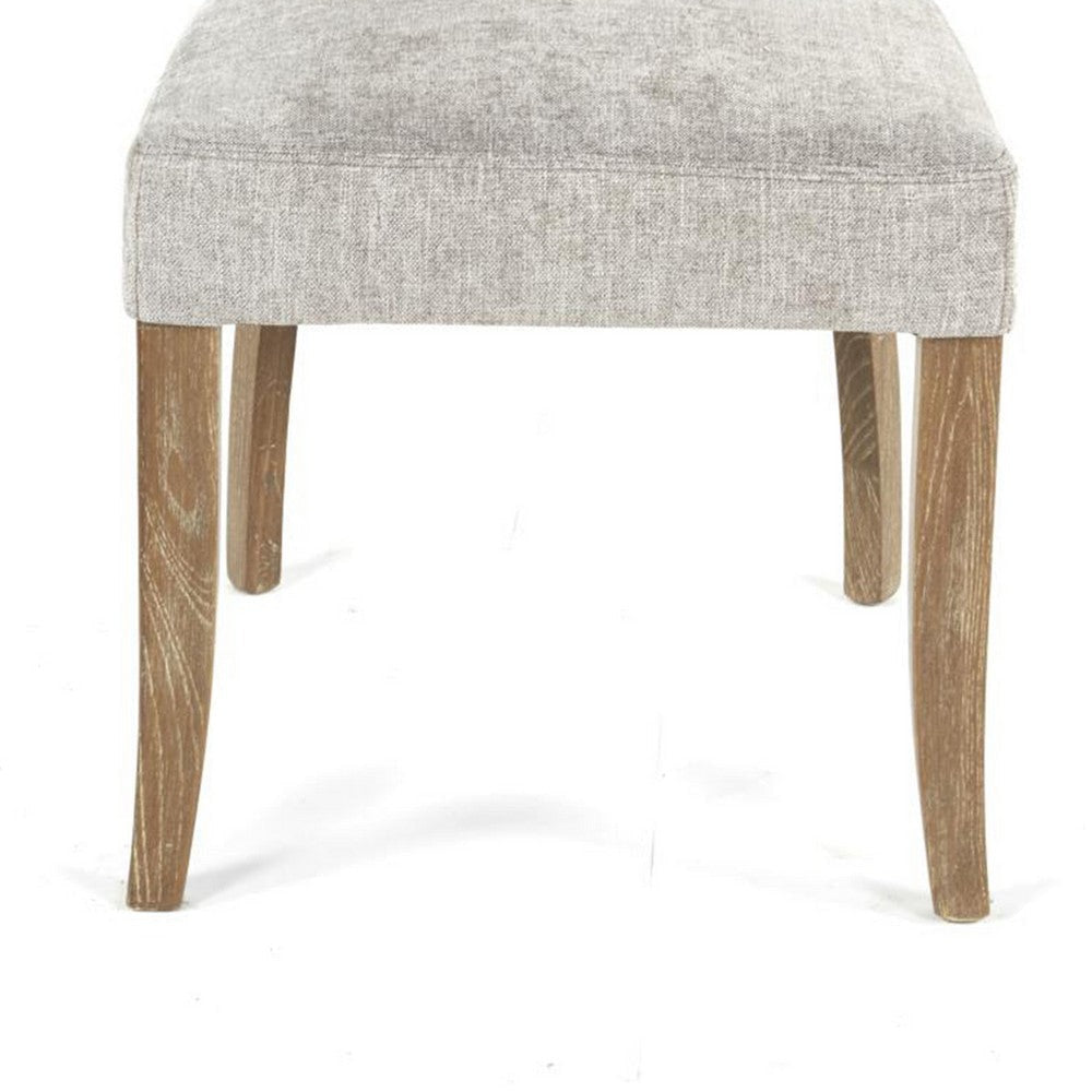 Ryna Dining Side Chair 2 Pc Light Gray Upholstery Washed Oak 20’’ BM326599