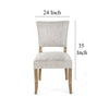 Ryna Dining Side Chair 2 Pc Light Gray Upholstery Washed Oak 20’’ BM326599