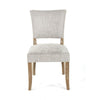Ryna Dining Side Chair, 2 Pc Light Gray Upholstery, Washed Oak, 20"