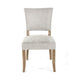 Ryna Dining Side Chair, 2 Pc Light Gray Upholstery, Washed Oak, 20"