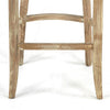 Ryna Bar Stool Chair Light Gray Upholstery Washed Oak Wood 42’’ BM326601