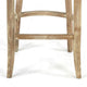 Ryna Bar Stool Chair Light Gray Upholstery Washed Oak Wood 42’’ BM326601