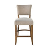 Ryna Counter Stool Chair Light Gray Upholstery Oak Wood 42’’ BM326602