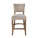 Ryna Counter Stool Chair Light Gray Upholstery Oak Wood 42’’ BM326602