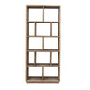 Neya Etagere Bookshelf, Brick Bond Racks, Brown Pine Wood, 85"