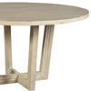 Lasa Dining Table 54’’ Round Pine Wood Top Whitewash Cross Base BM326609