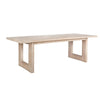 Fini Dining Table 95 Inch Rectangular Wood Top Sled Base Whitewash BM326612