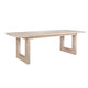 Fini Dining Table 95 Inch Rectangular Wood Top Sled Base Whitewash BM326612