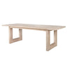 Fini Dining Table, 95 Inch Rectangular Wood Top, Sled Base, Whitewash