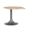 Lume Side End Table with Metal Trumpet Base, Gray Washed Live Edge Top