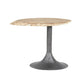 Lume Side End Table with Metal Trumpet Base Gray Washed Live Edge Top BM326620