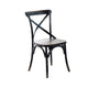 Puri Dining Side Chair Set of 2 | X Shaped Backrest | Reclaimed Black