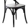Puri Dining Side Chair Set of 2 | X Shaped Backrest | Reclaimed Black BM326623