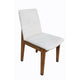 Kuro Dining Side Chair Set of 2 Tapered Legs Reclaimed Wood White BM326625