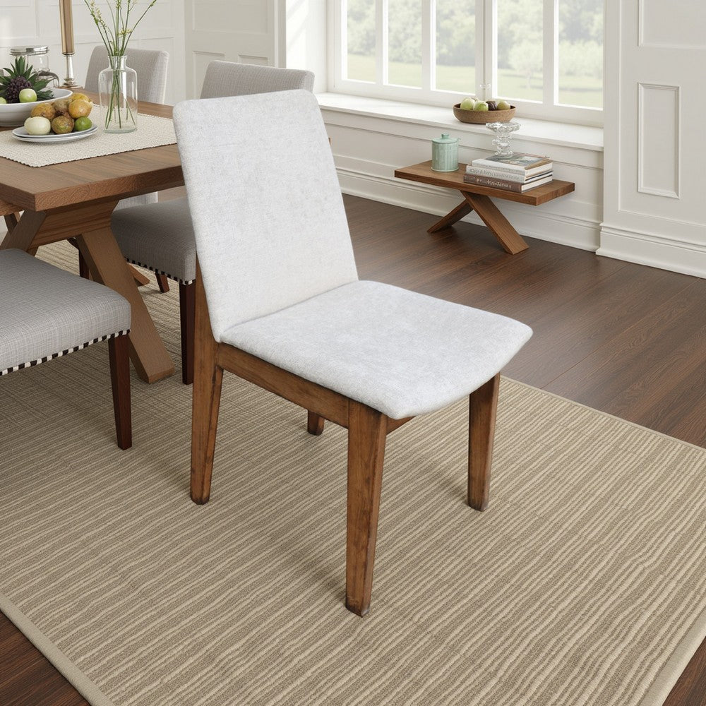 Kuro Dining Side Chair Set of 2, Tapered Legs, Reclaimed Wood, White