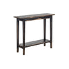 Duro Sofa Console Table with Open Shelf Reclaimed Wood Antique Black BM326626