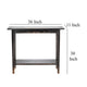 Duro Sofa Console Table with Open Shelf Reclaimed Wood Antique Black BM326626