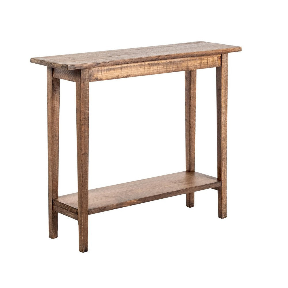 Duro Sofa Console Table with Open Shelf Reclaimed Wood Antique Brown BM326627