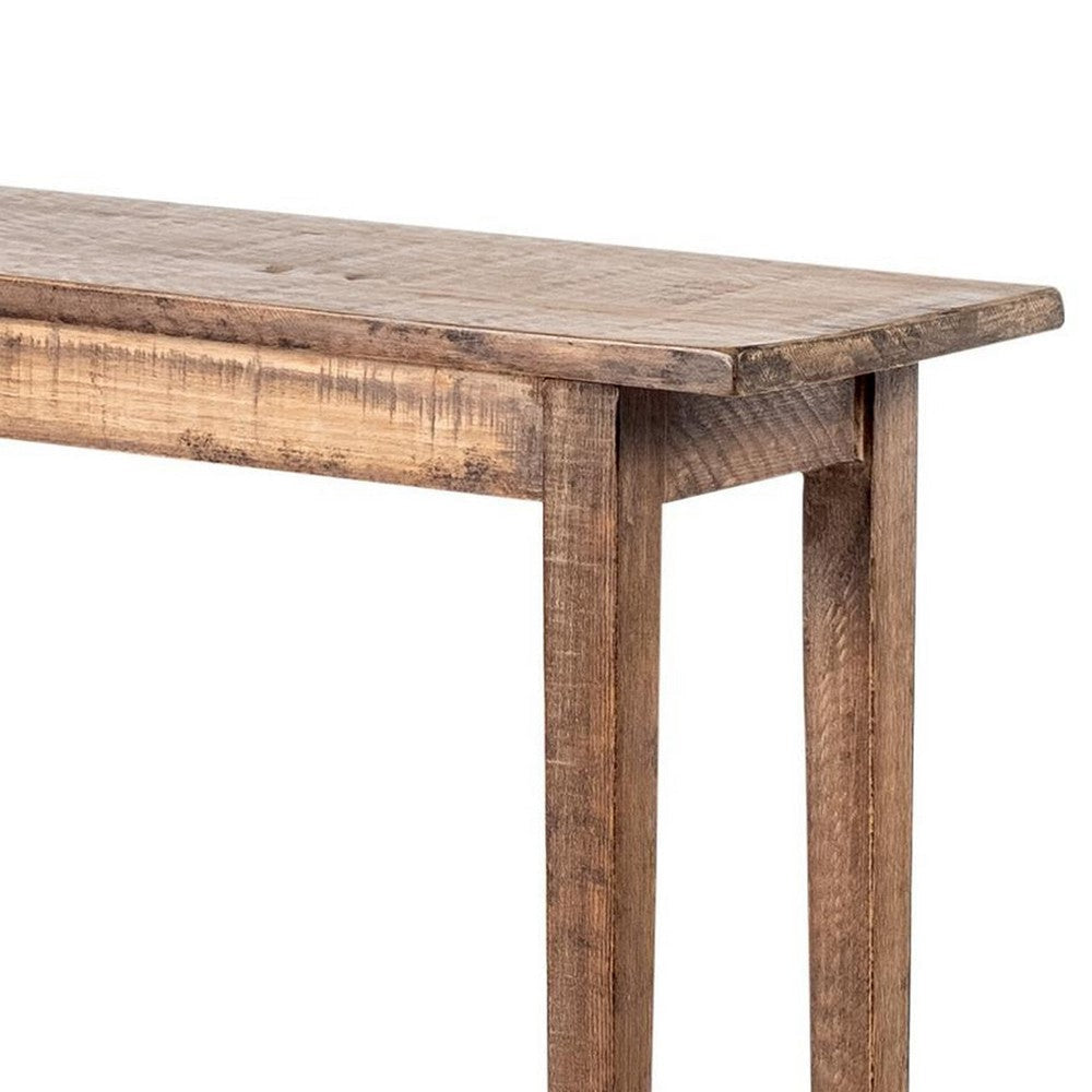 Duro Sofa Console Table with Open Shelf Reclaimed Wood Antique Brown BM326627