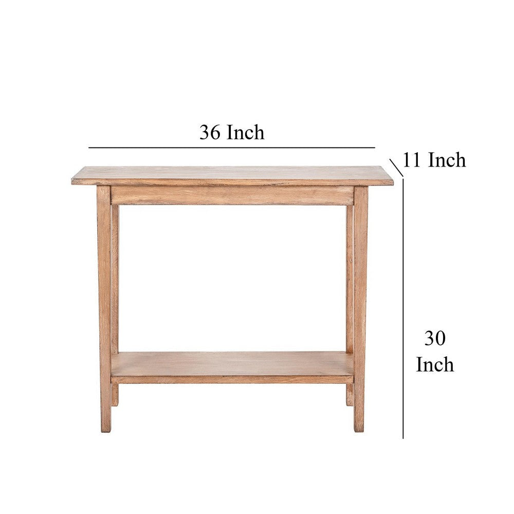 Duro Sofa Console Table with Open Shelf Reclaimed Wood Antique Brown BM326627