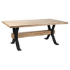 Hanoi Dining Table | 90" Reclaimed Pine Wood | Cross Base | White
