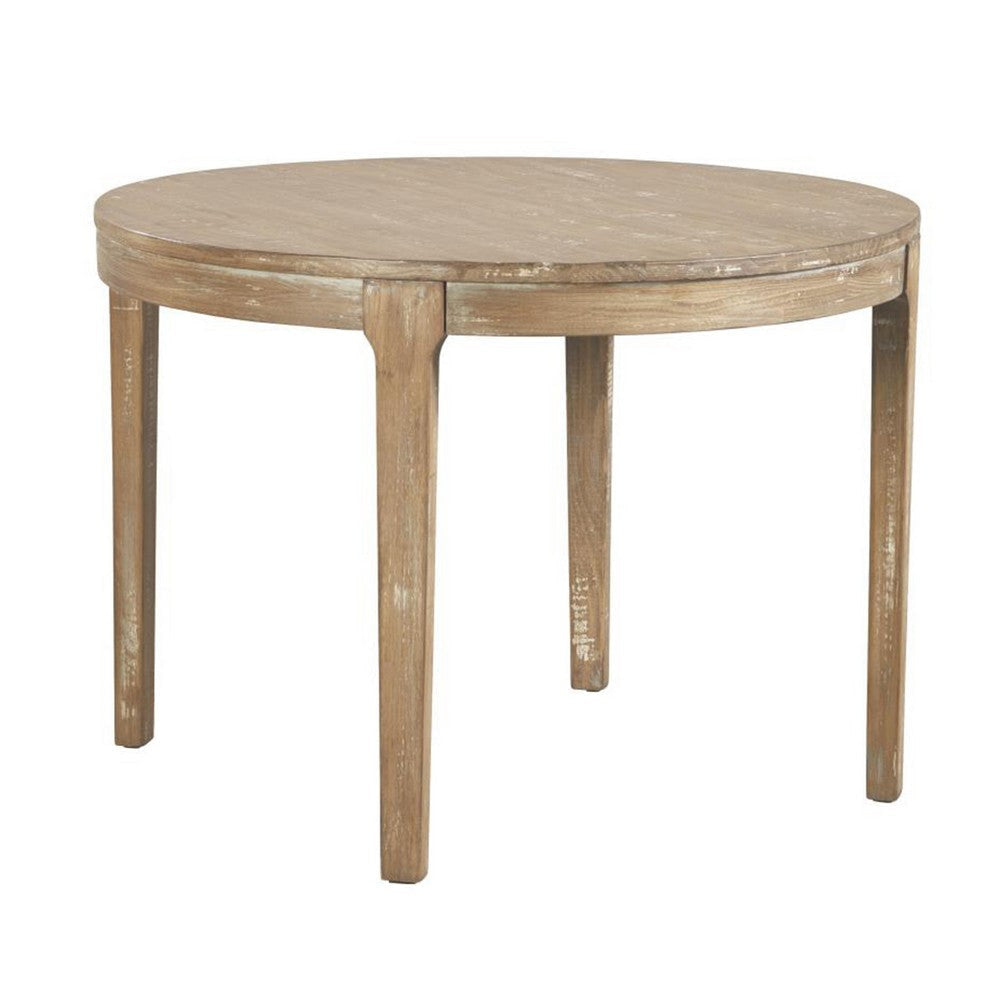 Tuley Dining Table | Tapered Legs | Pine Wood | Gray | 42" Round Top